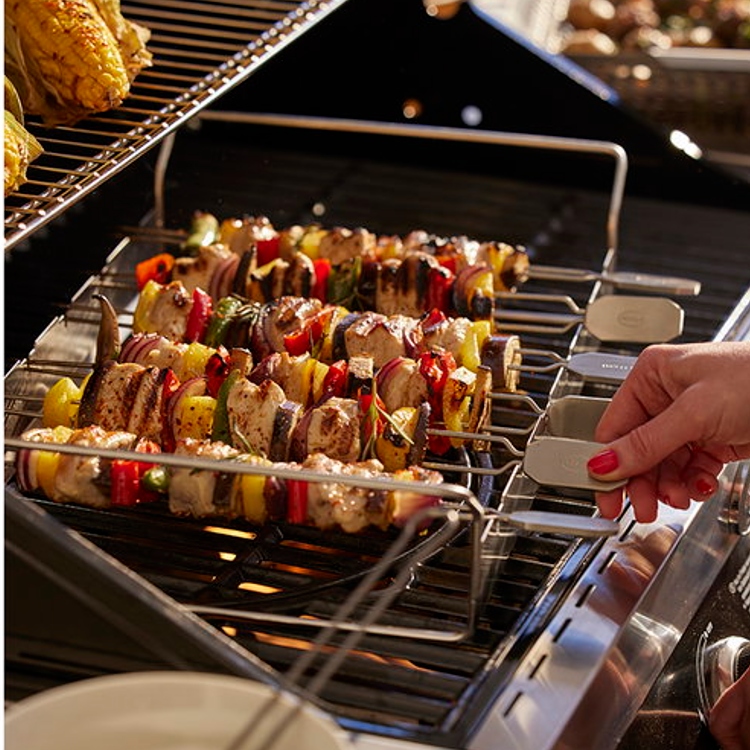 BBQ skewers with rack