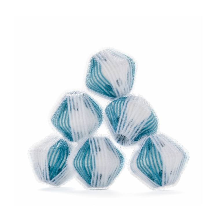 Anti Lint Balls for Washing machines, Set of 6, SFERE LEVA PELUCCHI, Ø 5,5 cm, Blue