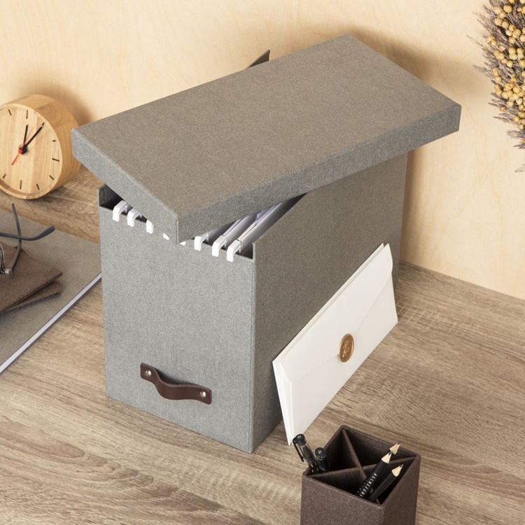 Archive box with hanging folders, Johan canvas, Bigso