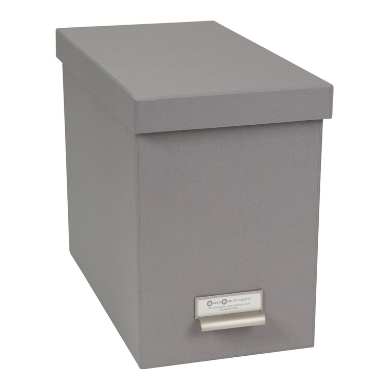 Archive box / File Drawer, BIGSO JOHAN, 35 x 18,5 x H 27 cm, Light grey