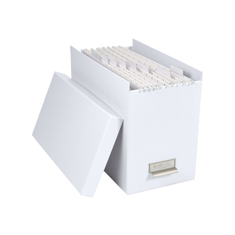 Archive box / File Drawer, BIGSO JOHAN, 35 x 18,5 x H 27 cm, White