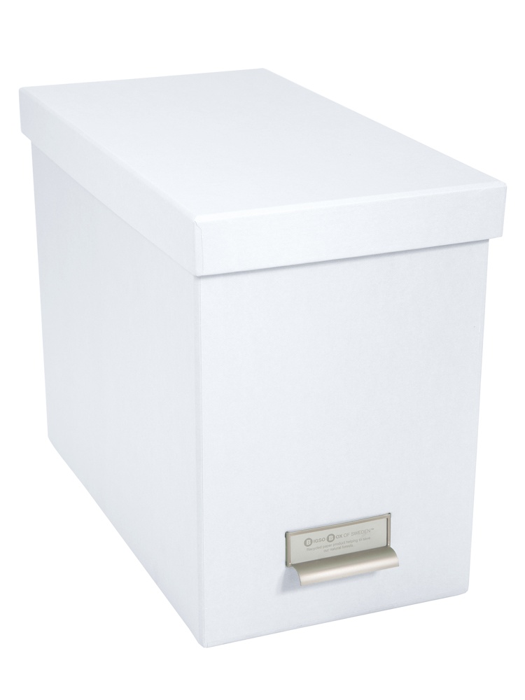 Archive box / File Drawer, BIGSO JOHAN, 35 x 18,5 x H 27 cm, White
