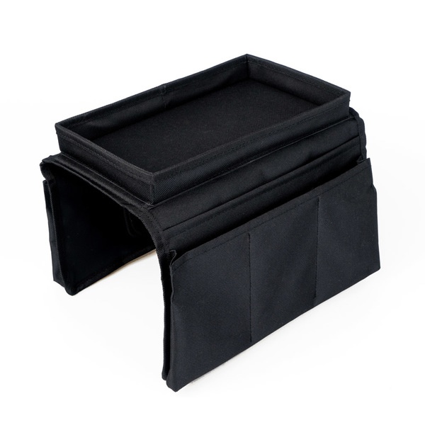 Sofa organiser with Tray, SOFA MASTER, Black