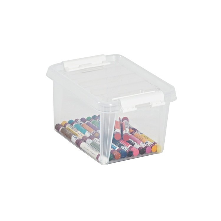 Box, Small, SMARTSTORE 1,5L HOME, 20 x 15 x H11 cm, Clear / White