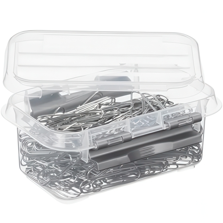 Box, 0,5L, Q-LINE SMALL BOX, 15 x 10 x H 6,3 cm, Clear / Silver Grey