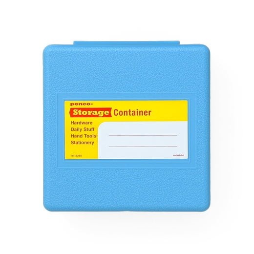 Case, Square, PENCO STORAGE CONTAINER, 11 x 11 x H 4 cm, Light blue