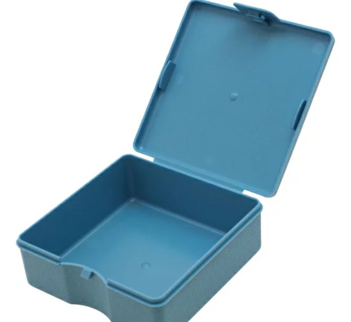 Case, Square, PENCO STORAGE CONTAINER, 11 x 11 x H 4 cm, Light blue