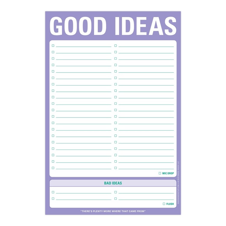 Checklist, KNOCK-KNOCK GOOD IDEAS, 15 x 23 cm, White / Purple