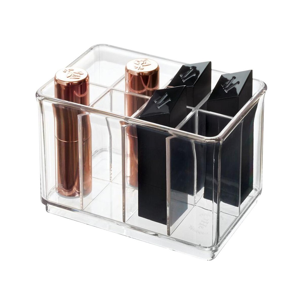 Organiser, 8 compartments, THE HOME EDIT SMALL BIN DIVIDER, Clear