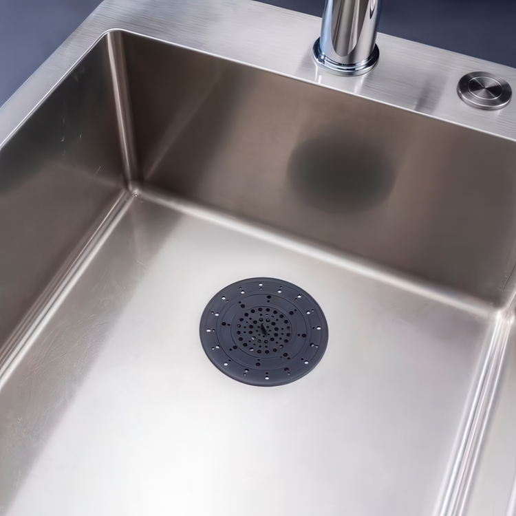 Drain Filter in silikon, UNIVERSAL ABFLUSS-SIEB, Ø 12cm, Black