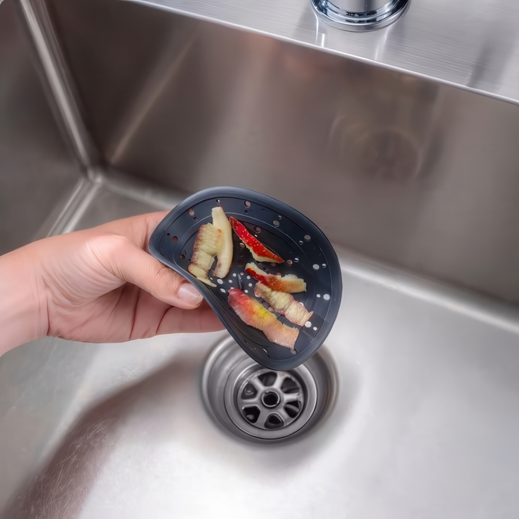 Drain Filter in silikon, UNIVERSAL ABFLUSS-SIEB, Ø 12cm, Black