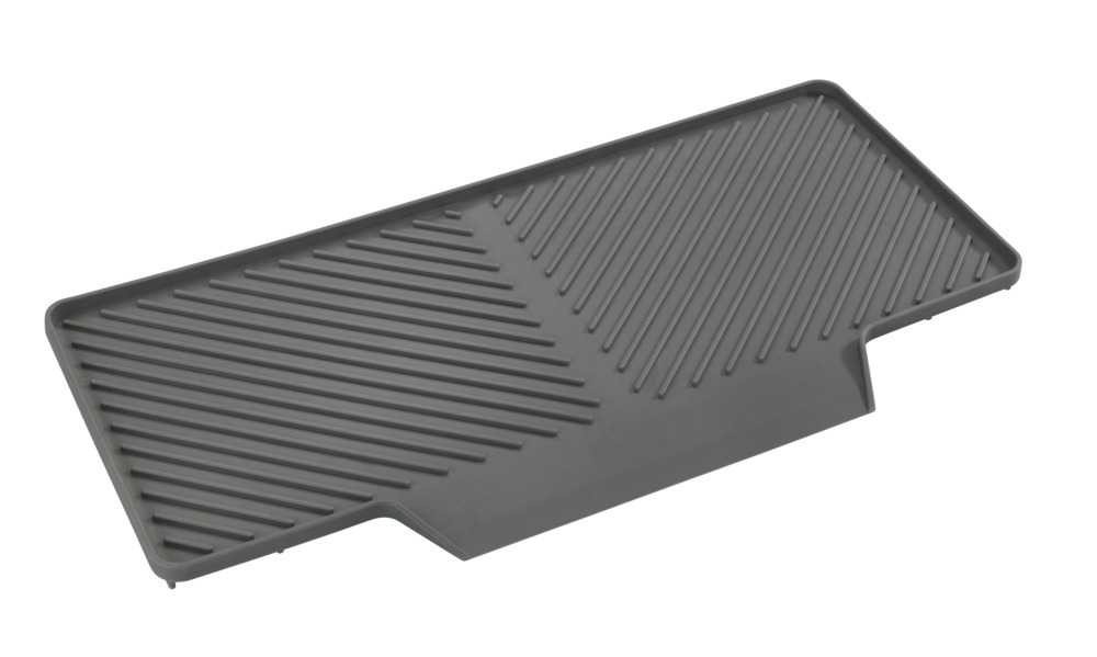 Drain mat for small spaces, NEIL, 40 x 20 cm, Grey