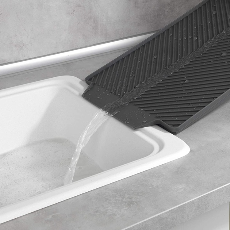Drain tray / mat, LINEA, 40 x 30 cm, Grey