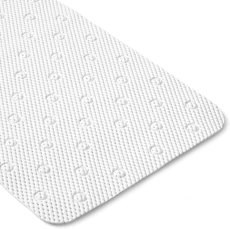 Bath Mat, Anti-Slip, SOFT PADDED, 91 x 45 cm, White