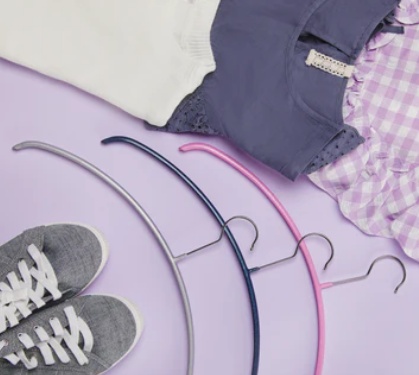 Children's hanger for Sweaters and T-shirts. Small, MAWA OBERTEILBÜGEL, 30 cm, Silver-blue