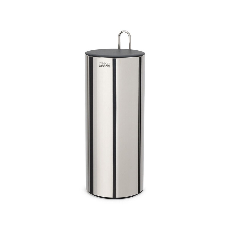 Toilet paper reserve canister, EASYSTORE LUXE, Joseph Joseph, Ø 15,6 x H 41,4 cm, Stainless Steel