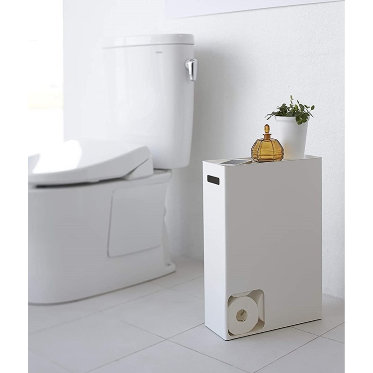 Container for toilet paper, PLATE LARGE STOCKER, Yamazaki, White