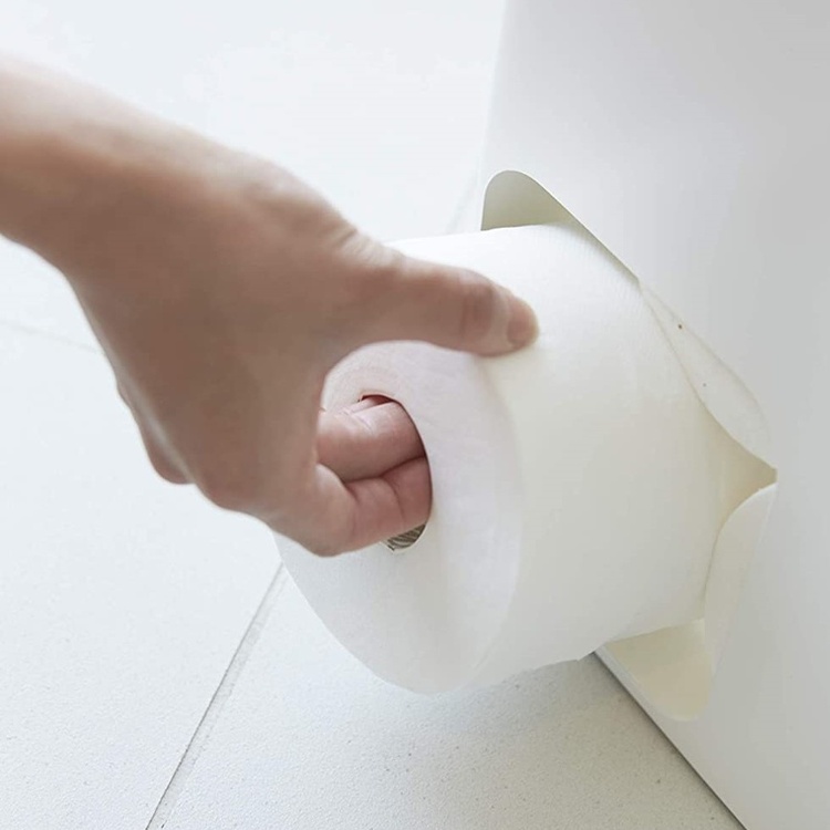 Container for toilet paper, PLATE LARGE STOCKER, Yamazaki, White