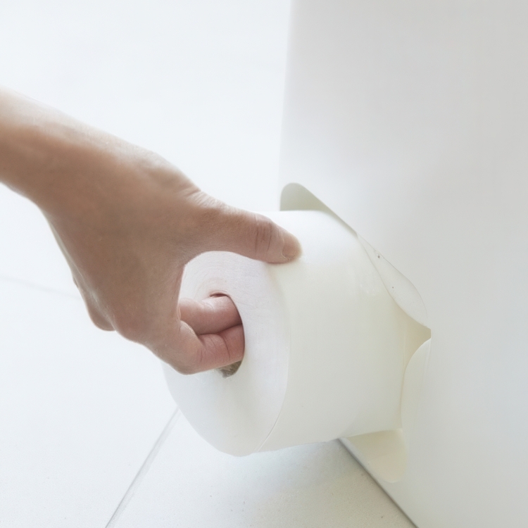 Container for toilet paper, TOWER STOCKER, 23 x 12,5 x H 48 cm, Yamazaki, White