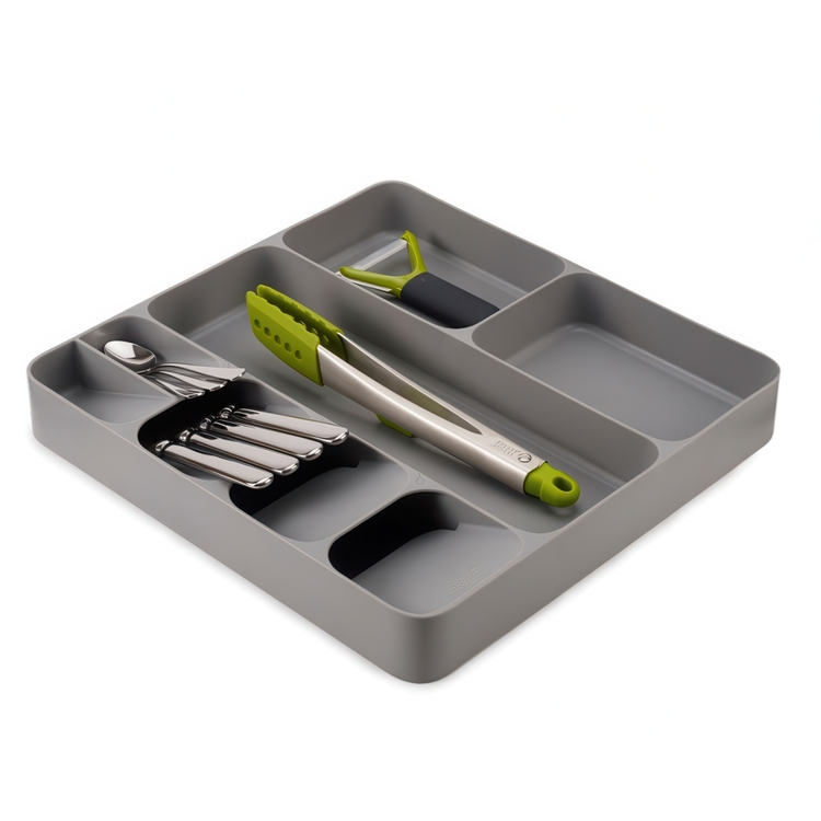 Cutlery & Utensil Tray, DRAWERSTORE, Joseph Joseph, 40 x 38,5 x H5,8 cm , Grey