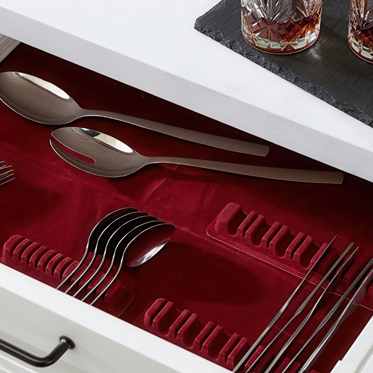 Cutlery organizer, for 114 Cutlery, ORGANIZADOR CUBERTERÍA, Wine red