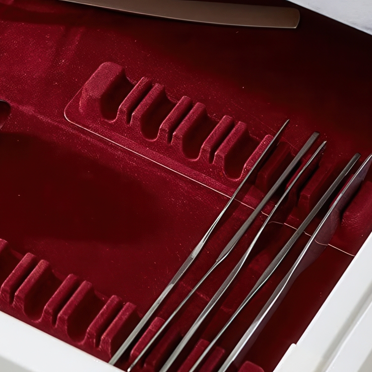 Cutlery organizer, for 114 Cutlery, ORGANIZADOR CUBERTERÍA, Wine red
