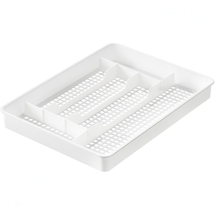 Cutlery Tray, 6 compartments, Large, GASTROMAX, 41 x 31 x H 5 cm,, White