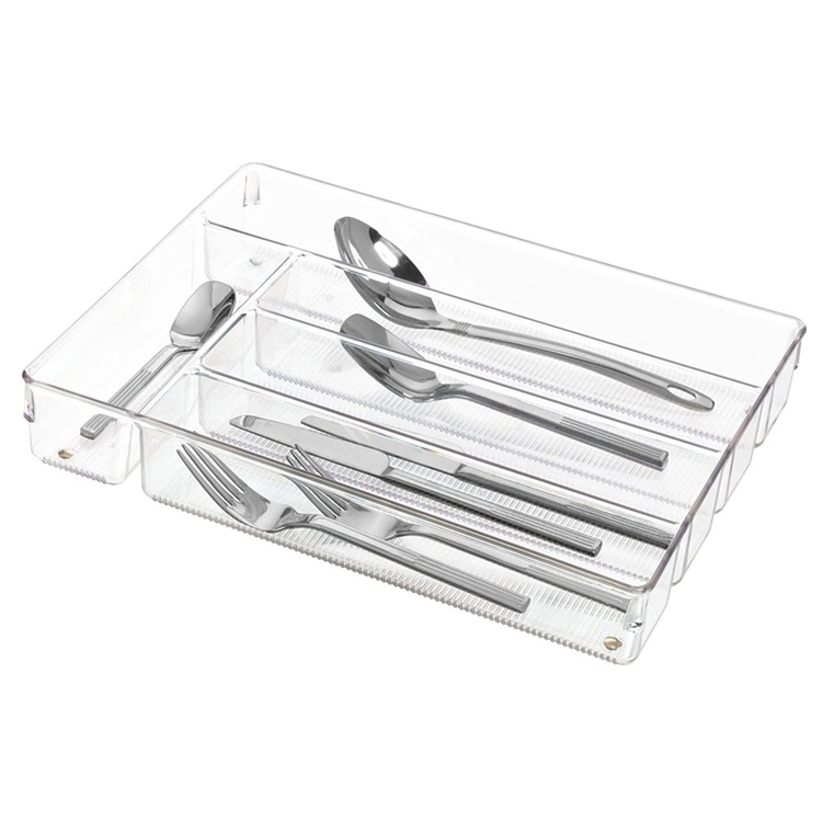 Organizer Tray, LINUS SHALLOW CUTLEY TRAY, 35 x 27,3 x H 5,1 cm, Transparent