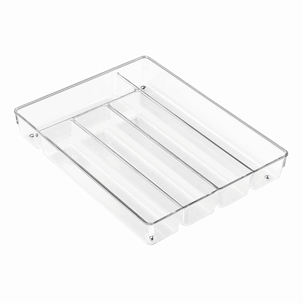 Organizer Tray, LINUS SHALLOW CUTLEY TRAY, 35 x 27,3 x H 5,1 cm, Transparent