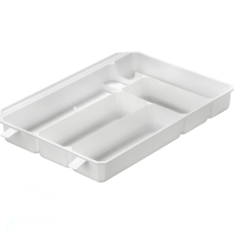 Cutlery drawer, 5 compartments, Large, REDA, 51 x 34 x H6 cm, White