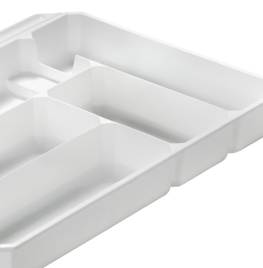 Cutlery drawer, 5 compartments, Large, REDA, 51 x 34 x H6 cm, White