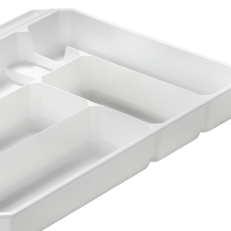 Cutlery drawer, 5 compartments, Large, REDA, 51 x 34 x H6 cm, White