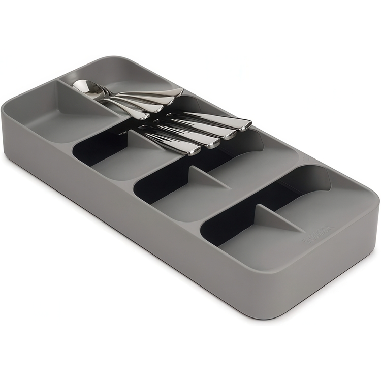 Cutlery Tray, 8 compartments, DRAWERSTORE COMPACT TWIN, Joseph Joseph, 39 x 17,5 x H5,5cm, Grey