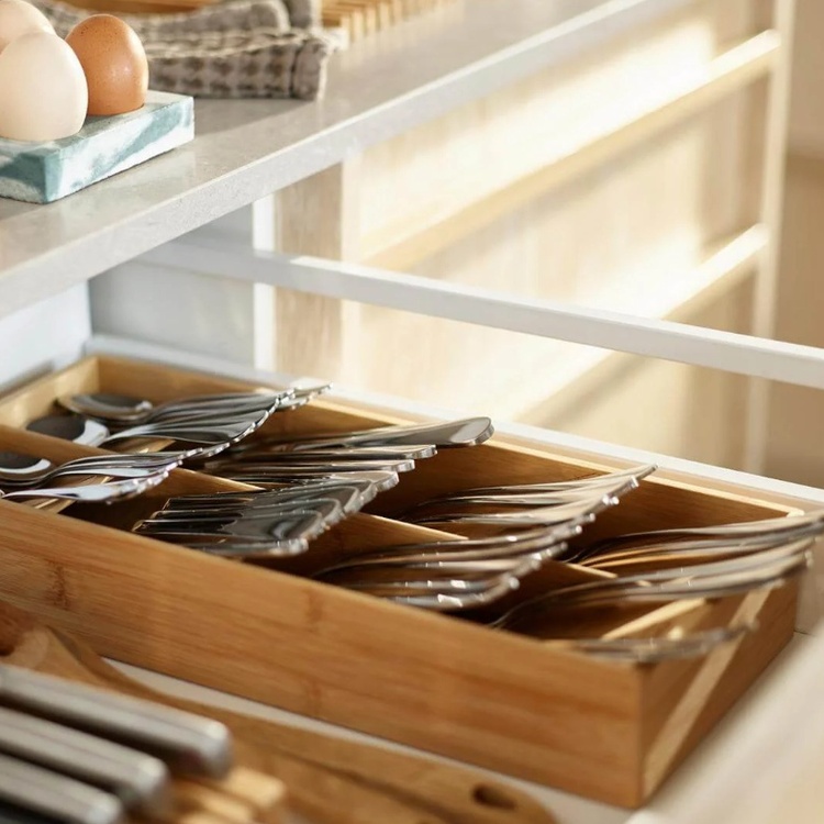 Cutlery Tray, LARGE DRAWERSTORE BAMBOO Joseph Joseph, 38,4 x 17,5 x H 6 cm, Natur