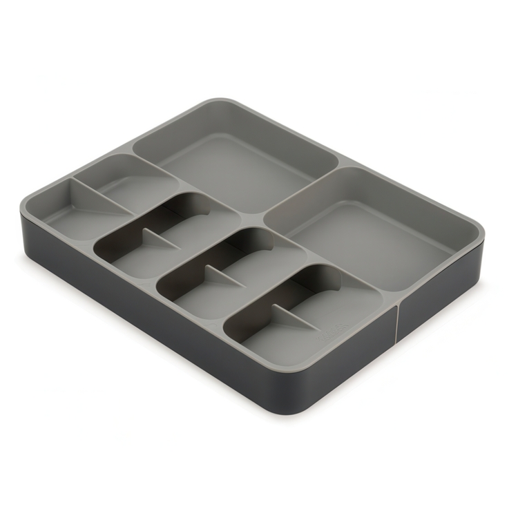 Cutlery Tray, Expanding, DRAWERSTORE, Joseph Joseph, 31,5 x 39,5~60 x H 5,5 cm, Grey