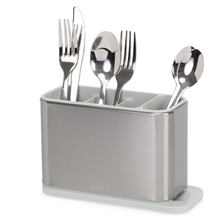 Cutlery Drainer, SURFACE, Joseph Joseph, Stainless Steel / Light Grey