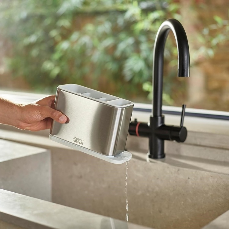 Cutlery Drainer, SURFACE, Joseph Joseph, Stainless Steel / Light Grey