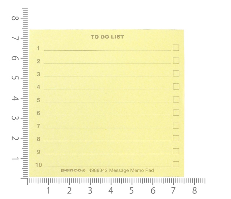 Memo Block on wodden mini pallet, TO DO LIST, 7,4 x 7,4 cm, Yellow