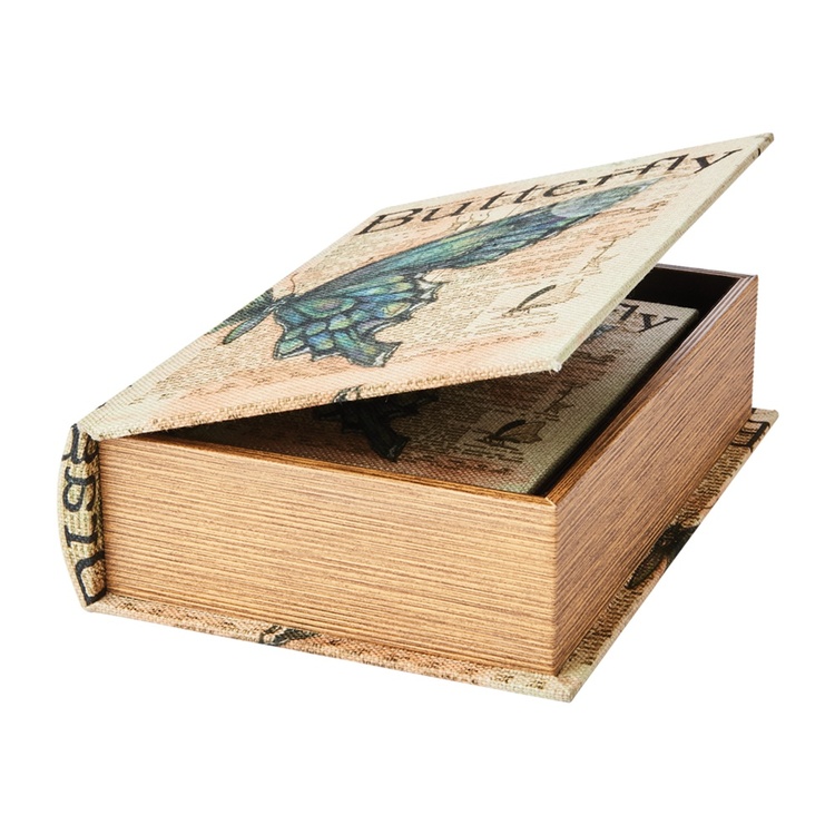 Secret Storage Book, BUTTERFLY, LARGE, 27 x 19 x H7 cm, Nature