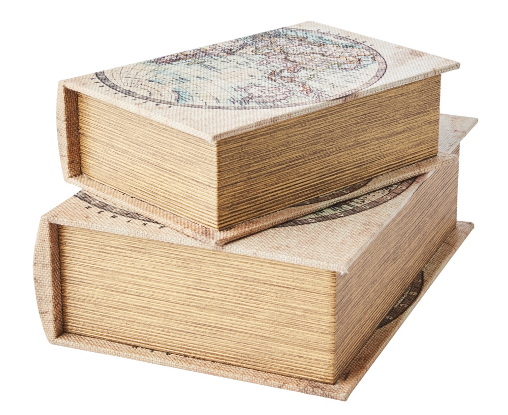 Secret Storage Book, THE WORLD MAP, LARGE, 27 x 19 x H8 cm