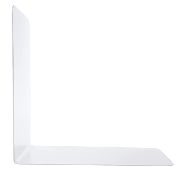 Metal bookends, Set of 2, ALBERT CLASSIC, 12,5 x 14 x H14 cm, White