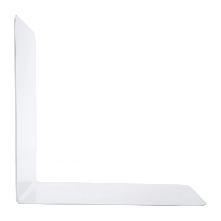 Metal bookends, Set of 2, ALBERT CLASSIC, 12,5 x 14 x H14 cm, White