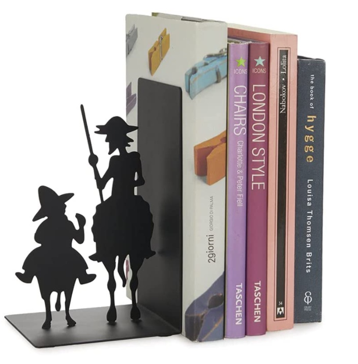 Bokstöd i metall, DON QUIJOTE, 10 x 10 x H 17, Svart