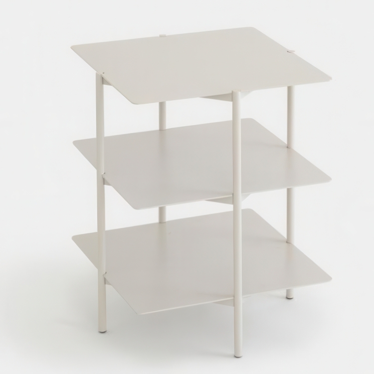 Side Table / Shelf, Metall, UMBRA TIER SIDE TABLE, 42 x 42 x H 54 cm, Grey