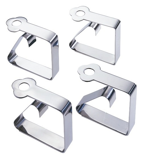 Tablecloth clips, 4 pcs, TICHTUCHKLEMMEN, Stainless steel