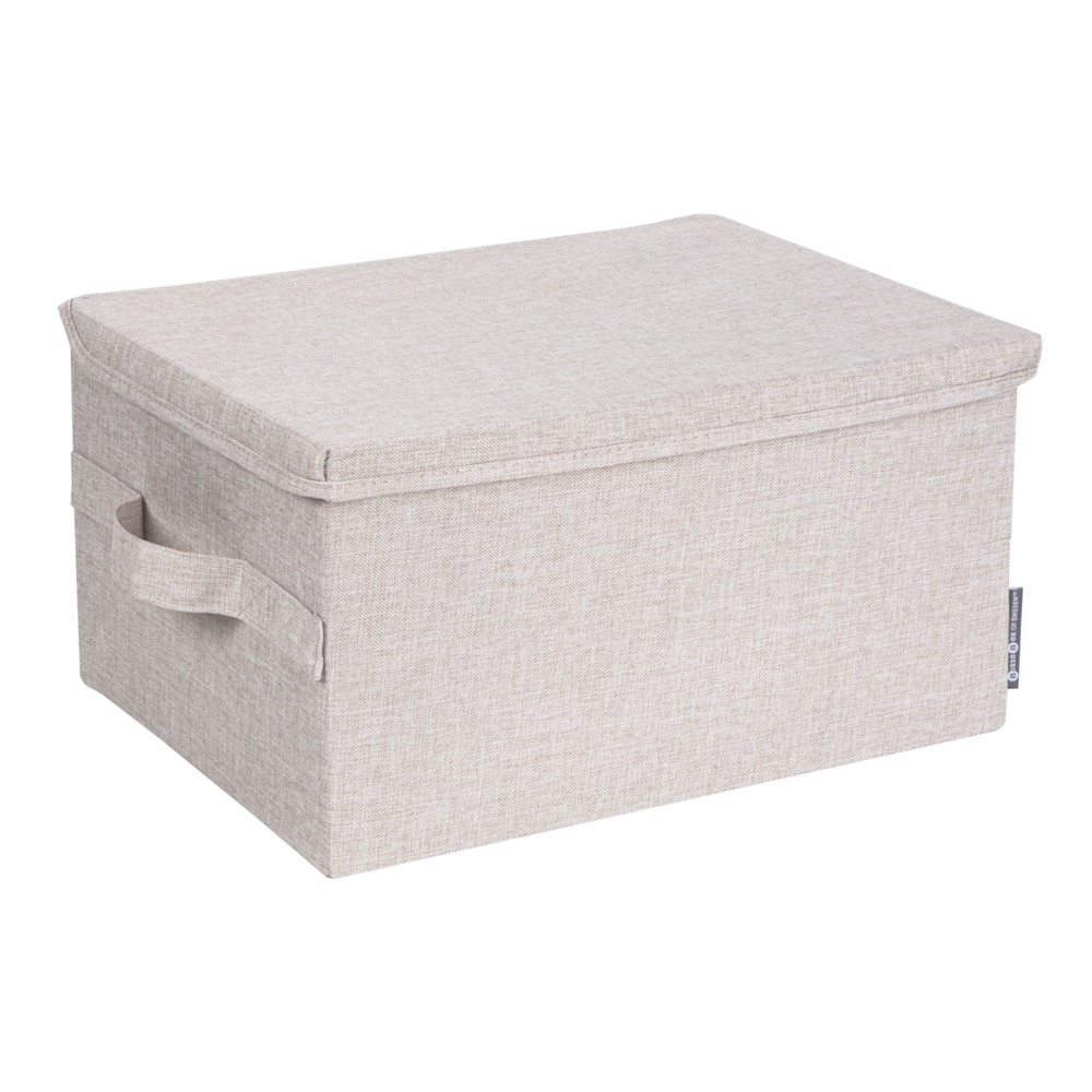 Box with lid, BIGSO MEDIUM SOFT STORAGE, 40 x 30 x H 22 cm, Beige