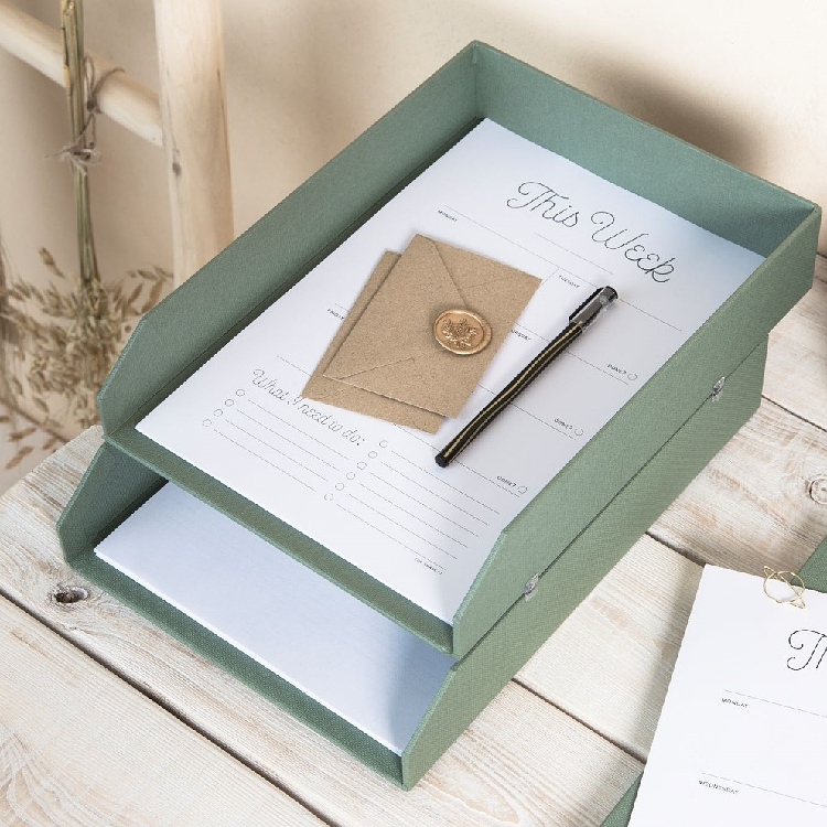 Letterbox in canvas 2 compartments, Håkan canvas, Bigso
