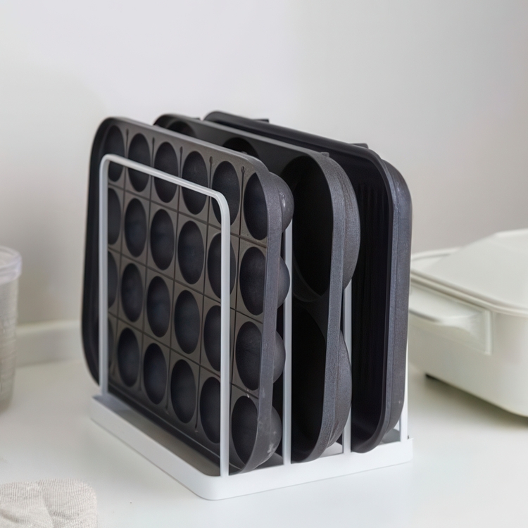Rack for Trays, TOWER TRAY STAND, 19,5 x 16 x H 19,5 cm, White