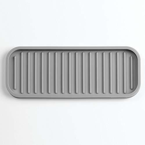 Tray in silicone, Small, LINEO SINK TRAY, 23 x 9 cm, Grey