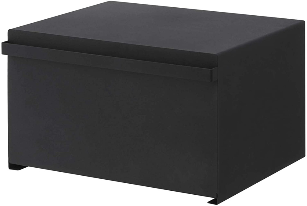 Steel Bread box, TOWER BREAD CASE, 40 x 34,5 x H 24 cm, Yamazaki, Black